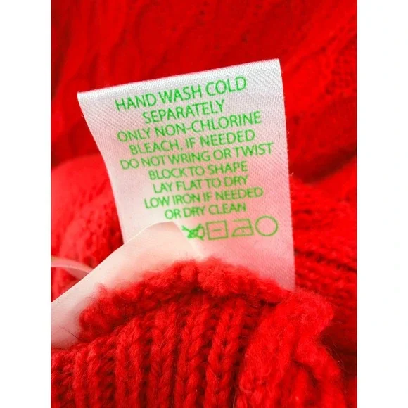 Lilly Pulitzer Jacquetta Sweater Ruby Red XL Puff Sleeve Gold Button Cuff - Picture 6 of 7